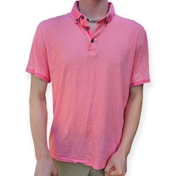 Ted Baker Coral/Pink Polo Shirt - Picture 8 of 8